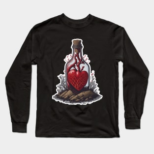 Be Cool Give Blood Help Heart Bottle Long Sleeve T-Shirt